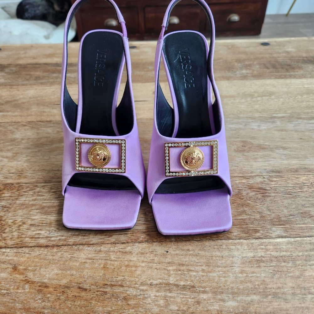 Versace Satin Slingback Sandals - Size 41 - Picture 2 of 7